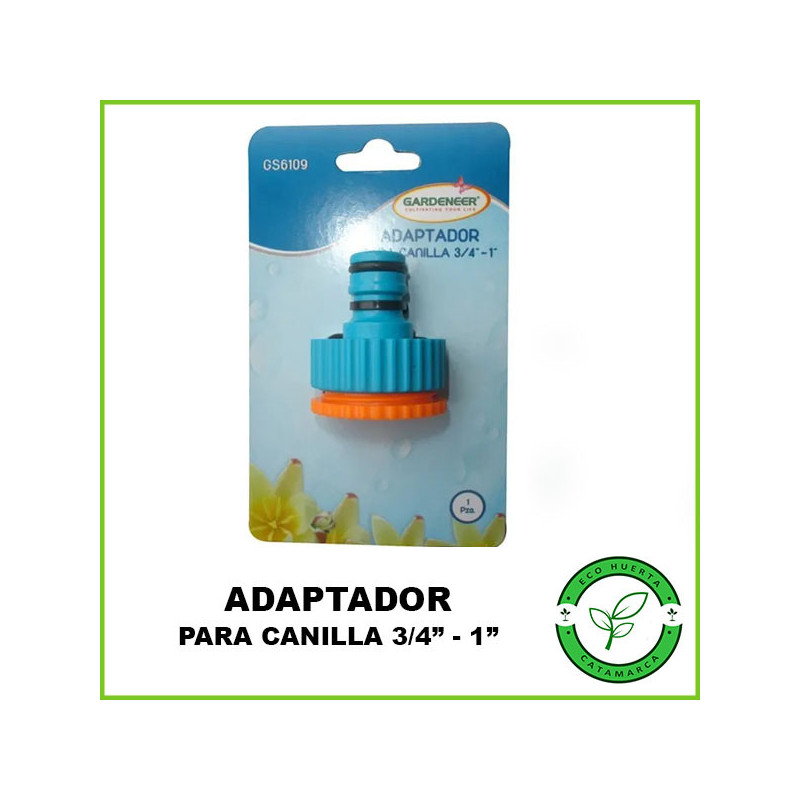 Adaptador para Canilla de 3/4" a 1" Gardeneer