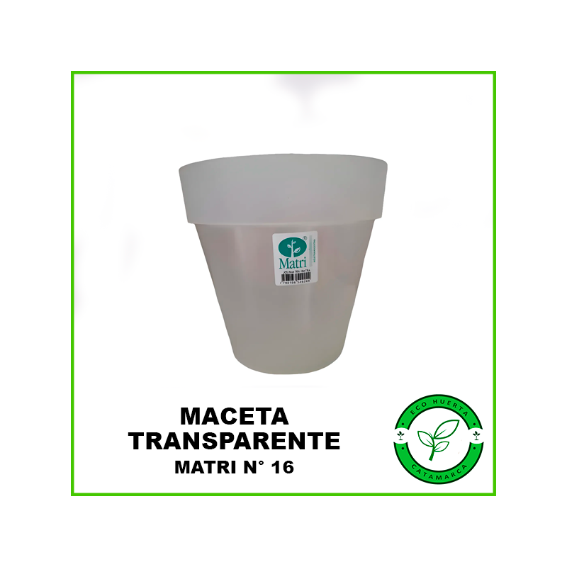 Maceta Transparente N° 16