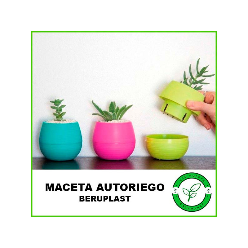 Maceta Autoriego N° 1 Blanco Beruplast