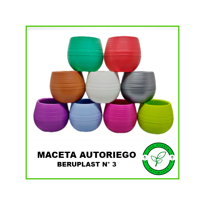 Maceta Autoriego Beruplast N° 3