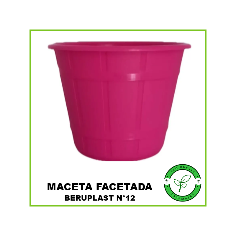 Maceta Faceteada Madera Beruplast N° 12