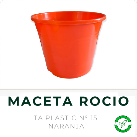 Maceta Rocio N° 15 Naranja TA Plastic