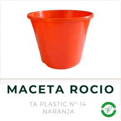 Maceta Rocio N° 14 Naranja TA Plastic
