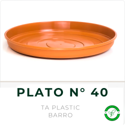 Plato Redondo N° 40 Barro TA Plastic