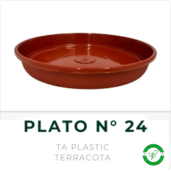 Plato Redondo N° 24 Terracota TA Plastic