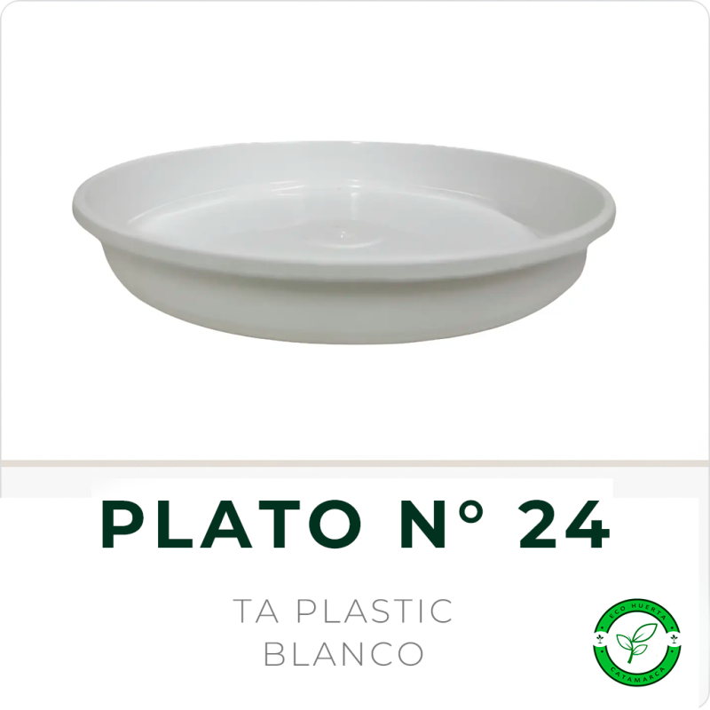 Plato Redondo N° 24 Blanco TA Plastic