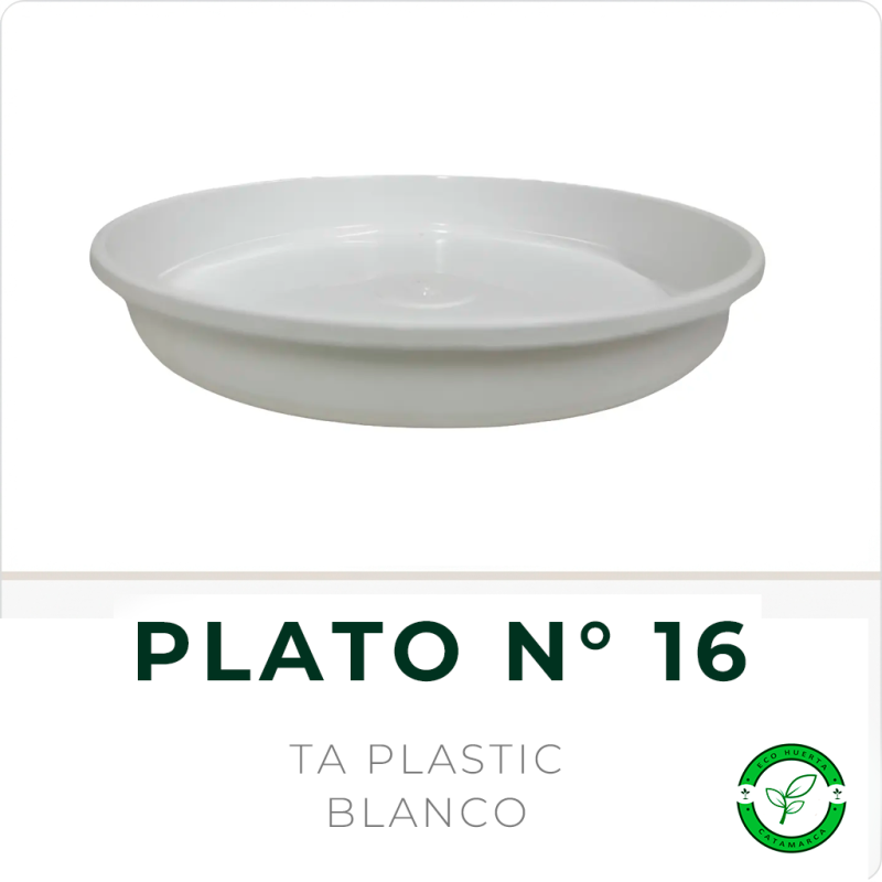 Plato Redondo N° 16 Blanco TA Plastic