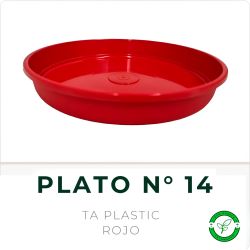 Plato Redondo N° 14 Rojo TA Plastic
