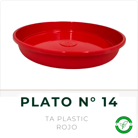 Plato Redondo N° 14 Rojo TA Plastic