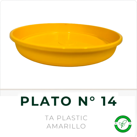 Plato Redondo N° 14 Amarillo TA Plastic