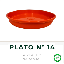 Plato Redondo N° 14 Naranja TA Plastic