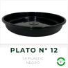 Plato Redondo N° 12 Negro TA Plastic