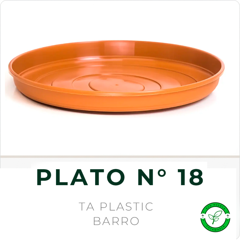 Plato Redondo N° 18 Barro TA Plastic