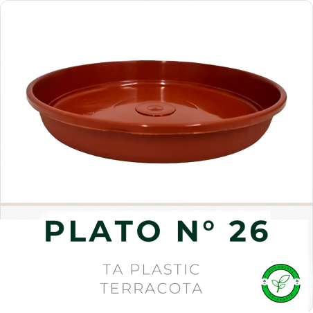 Plato Redondo N° 26 Terracota TA Plastic