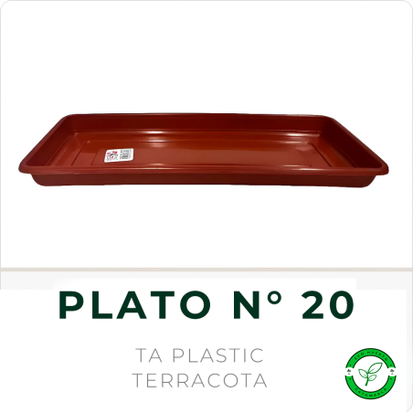 Plato Rectangular N° 20 Terracota TA Plastic
