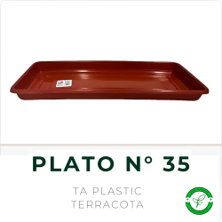 Plato Rectangular N° 35 Terracota TA Plastic
