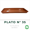 Plato Rectangular N° 35 Barro TA Plastic