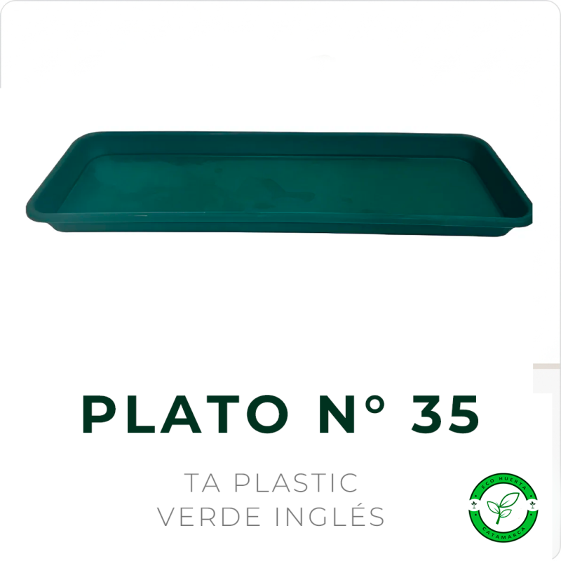 Plato Rectangular N° 35 Verde TA Plastic
