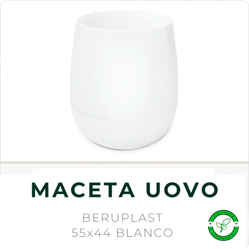 Maceta Uovo 55x44 Blanco Beruplast