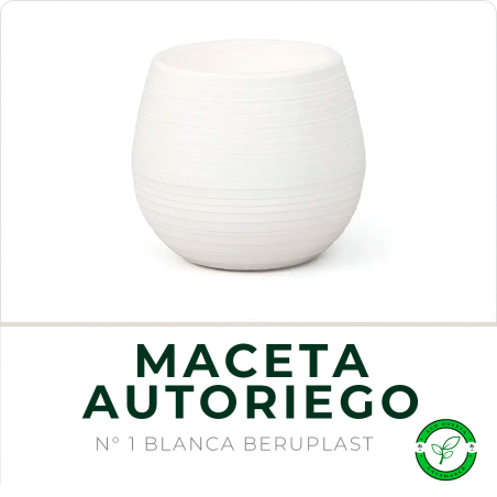 Maceta Autoriego N° 1 Blanco Beruplast