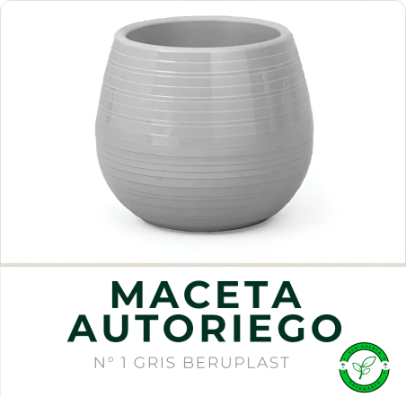 Maceta Autoriego N° 1 Gris Beruplast
