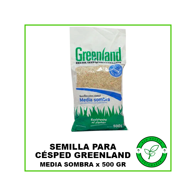 Semillas para Césped Greenland 1/2 sombra x 500 Grs