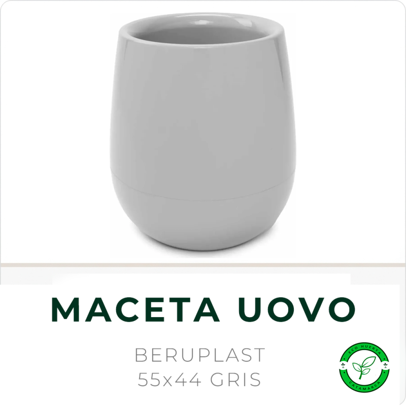 Maceta Uovo 55x44 Gris Beruplast