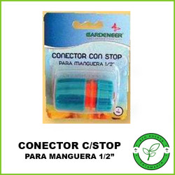 Conector para Manguera c/Stop 1/2" Gardeneer