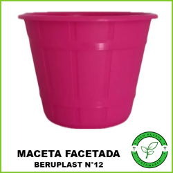 Maceta Faceteada Madera Beruplast N° 12