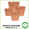 Maceta Faceteada Madera Beruplast N° 21