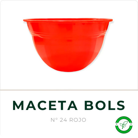 Maceta Bols N° 24 Rojo TA Plastic