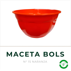 Maceta Bols N° 15 Naranja TA Plastic