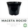 Maceta Rocio N° 19 Negra TA Plastic