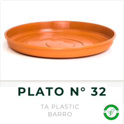 Plato Redondo N° 32 Barro TA Plastic
