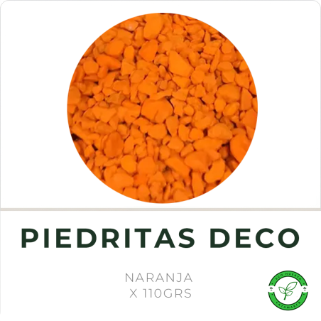 Piedritas de Colores x 110grs Naranja